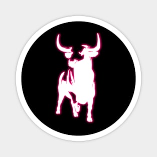 Pink Neon Sign Bull TORO Magnet